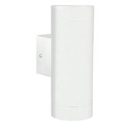 Nordlux Tin Outdoor Patio Terrace Dimmable Metal Wall Light In White (Diam) 7.6Cm