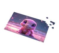 Tin Metal Bar Signs Adorable Pink Dinosaur With Heart Necklace Picture Puzzle Warning Tin Sign Funny Sogns(300PCS)