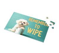 Tin Metal Bar Signs Remember To Wipe: A Cute Reminder! Picture Puzzle Warning Tin Sign Funny Sogns(300PCS)