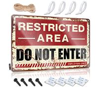 Tin Metal Bar Signs Restricted Area Do Not Enter Sign Sign Decor Bedroom Furniture ( Size : 30X40CM )