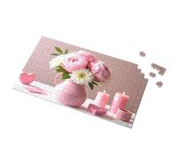 Tin Metal Bar Signs Romantic Pink Flower Arrangement With Candles Picture Puzzle Warning Tin Sign Funny Sogns(500PCS)