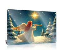 Tin Metal Decor Angel Playing Trumpet Under Starry Sky Tin Sign Room Signs For Bedroom Mancave Signs And Decor(30X40CM)