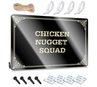 Tin Metal Decor Custom Ready To Hang - Chicken Nugget Squad Reusable For Tailgating(20X30CM)
