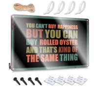 Tin Metal Decor Nice Waterproof Artwork, Boho Retro Print For Cafe Pub Kitchen Bar | Bar Accessories And Decor Pre-drilled Custom You Can't Buy Happiness But You Can Buy Rolled(30X40CM)