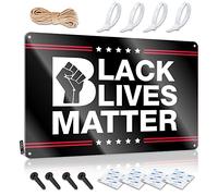 Tin Metal Sign Essentials Waterproof Artwork, Antique Retro Print For Cafe Pub Entrance | Farmhouse Pre-drilled Custom Black Lives Matter Blm(30X40CM)