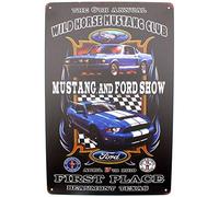 Tin Metal Sign Plaque Bar Pub Vintage Retro Wall Decor Poster Home Club Tavern Wall Door (30 x 20 cm) - UK Company (327 - Mustang & Ford Show)