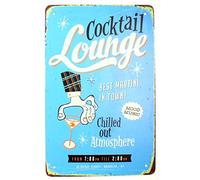 Tin Metal Sign Plaque Bar Pub Vintage Retro Wall Decor Poster Home Club Tavern Wall Door (30 x 20 cm) - UK Company (380 - Cocktail Lounge)