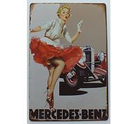 Tin Metal Sign Plaque Pub Bar Vintage Retro Wall Decor Poster Home Club Tavern Door Wall (30 x 20 cm) - UK Company (114 Mercedes Benz)