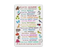 Tin Metal Tin Sign Funny Animal Poster See You Later Alligator Home Decor Wall Art Christmas Housewarming Birthday Gifts Son Daughter Back to School Student Teacher 8x12 Inch