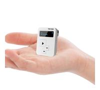 Tin-Nik AM FM SW FM Mini Radio: Watch Size, Rechargeable USB, Personal Pocket Radio, OLED Screen, Clip, Button Lock, Digital Tuning, Timer, Stereo Headphones - FA298W