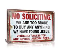 Tin Plate Sign Spooky Sweet Decor Vintage & Warning Porch Rust-proof | Metal Cowboy Wall No Soliciting. We Are Too Broke To Buy Anything/Western Living Room