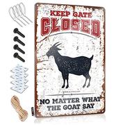 Tin Plate Sign Women Power Hanging Rust-proof & Western Decor For Men Vintage Tin - Keep Gate Closed No Matter What The Goat Say For Western Decor For Bedroom | Vintage Little Man