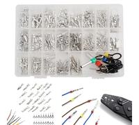 Tin-Plated Copper Terminal Pins 340pcs Auto Harness | 340 pieces assorted, 6.3mm pitch, tin-plated copper, high conductivity, car truck wiring repair