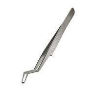 Tin Positioning Tweezers for Clamping, Stainless Steel, 140mm | These stainless steel tweezers provide a non-slip grip for precise clamping of tin wire during delicate repairs.