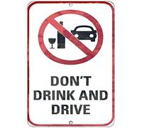 Tin Poster Metal Sign Don't Drink and Drive Style 2 Traffic 8''x12'' Decor Aluminum Wall Plaque Retro Vintage Signs