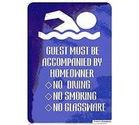 Tin Poster Metal Sign Retro Vintage Funny 8x12 Inch Warning Beach Pool Rules Swimming Pool Warning Notice Bar Pub Club Cafe Home Restaurant Wall Decor Art Plaque Signs