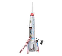 Tin Rocket Toy, Tin Rocket Ship Collectible for Kids and Adults, Decorative Vintage Metal Rocket Model, Gifts for Birthday, Party, Christmas, Holidays