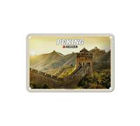 Tin Sign 18 x 12 cm Beijing China Motif The Great Wall DekoNo7