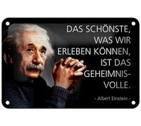 Tin Sign 18 x 12 cm The Most Beautiful Things We Can Experience Is The Mysterious Albert Einstein DekoNo7