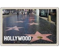 Tin Sign 30 x 20 cm USA Hollywood Walk of Fame DekoNo7