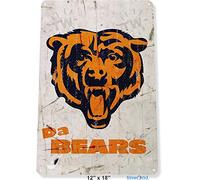 Tin Sign 7.8Inch*11.8Inch Chicago Bears Rustic Metal Decor Soldier Field Football Card Shop Tinworld A918 Tin Sign 7.8Inch*11.8Inch