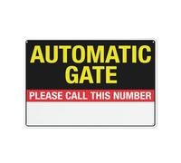 Tin Sign Automatic Gate Please Call This Number Sign Home Outdoor Art Wall Decorations For Cafe Bar Kitchen 12X8Inch