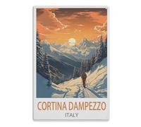 Tin Sign Bathroom Metal Vintage Retro Art Mural Hanging Iron Painting Poster Plaque Funny Animals Family Wall Cortina D'Ampezzo Italy15 x 40 cm( 6 x 16 inch)A768