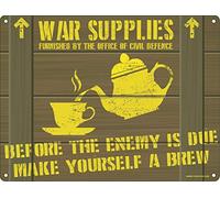Tin Sign Before The Enemy is Due Metal Sign Wall Decor 8X12 Inch