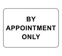 Tin Sign By Appointment Only 8X12 Inches