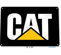 Tin Sign Cat Mechanic Power Tools Heavy Equipment Toolbox Garage Vintage Tin Sign 7.8 * 11.8 Inch(L * W)