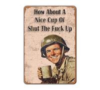 Tin sign Coffee Rant Sign 8x12 Inch Aluminum Tin Signs for Home Kitchen Bathroom Office Bar Coffee Garden Wall Decor