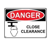 Tin Sign Danger Close Clearance Sign 8 X 12 Inch