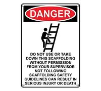Tin Sign Danger Do Not Use Or Take Sign 8 X 12 Inch