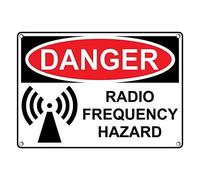 Tin Sign Danger Radio Frequency Hazard Sign 8 X 12 Inch