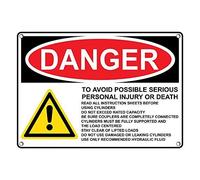 Tin Sign Danger To Avoid Possible Serious Personal Sign 8 X 12 Inch