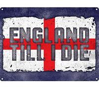 Tin Sign England Till I Die Football Metal Tin Sign 8x12 Inch Garage Decor