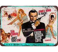 Tin Sign For James Bond from Russia with Love Retro Metal Sign 8X12 Inches