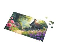 Tin Sign For Man Cave Idyllic Cottage In A Flower Garden Picture Puzzle Bro Cave Sign Tin Signs For Garage(500PCS)