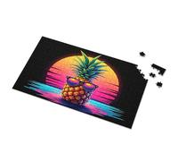 Tin Sign For Man Cave Sunset Pineapple With Cool Shades Picture Puzzle Bro Cave Sign Tin Signs For Garage(500PCS)