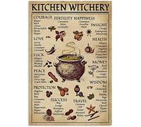 Tin Sign Funny Spices and Culinary Herbs Witchcraft Witch Fun World Education Science Classroom Infographic Tin Sign Decorative Door Wall School Farm Hospital Metal Sign 12x16 Inch