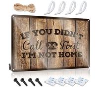Tin Sign Gothic Decor Vintage & Western Wall Hanging Rust-proof | Western Themed Wall Decor If You Didn't Call First I'm Not Home/Vintage Little Man Cave Wall Decor Play\
