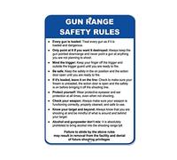 Tin Sign Gun Range Safety Rules Every Gun Is Loaded Security Sign 8X12 Inches
