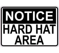 Tin Sign Hard Hat Area Construction Safety Sign Metal Signs 8X12 Inches