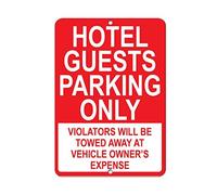 Tin Sign Hotel Guests Parking Only Violators Towed At Owner'S Expense 8X12 Inches