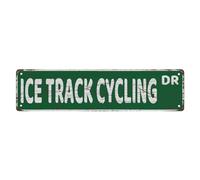 Tin Sign Ice Track Cycling Dr Funny Vintage Slim Street Tin Signs 16 X 4 Inch Wall Art Decor Iron Poster For Home Farmhouse Bar Cafe Garage Man Cave Gifts