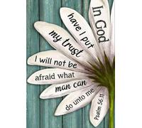 Tin Sign In God Have I Put My Trust I Will Not Be Afraid What Man Can Do Wunto Me Poster?Wall?Plaque?Vintage?Kitchen?Farm?Yard?Garage?Club?Retro?Signs?Bathroom?Warn?Man?Cave?Bar?Wall?Decor?8x12?Inch