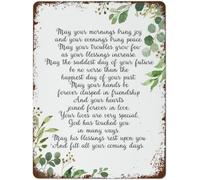 Tin Sign Irish Marriage Blessing Quote May Your Mornings Bring Joy Wedding Gift Home Decor Poster Print Vintage Metal Tin Sign For Home Coffee 5.5x8 Inch