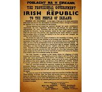 Tin Sign Irish Proclamation Easter 1916 Vintage Metal Poster Art Decoration for Home Club Garage Store Bar Cafe Farm 12" X 8"