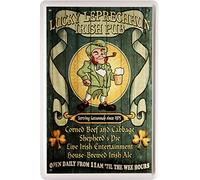 Tin Sign Irish Pub Lucky Leprechaun 20 x 30 cm Retro Advertisement Tin 1218