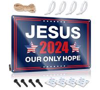 Tin Sign Jesus 2024 Our Only Hope/Welcome Outdoor Metal Lovers Decor